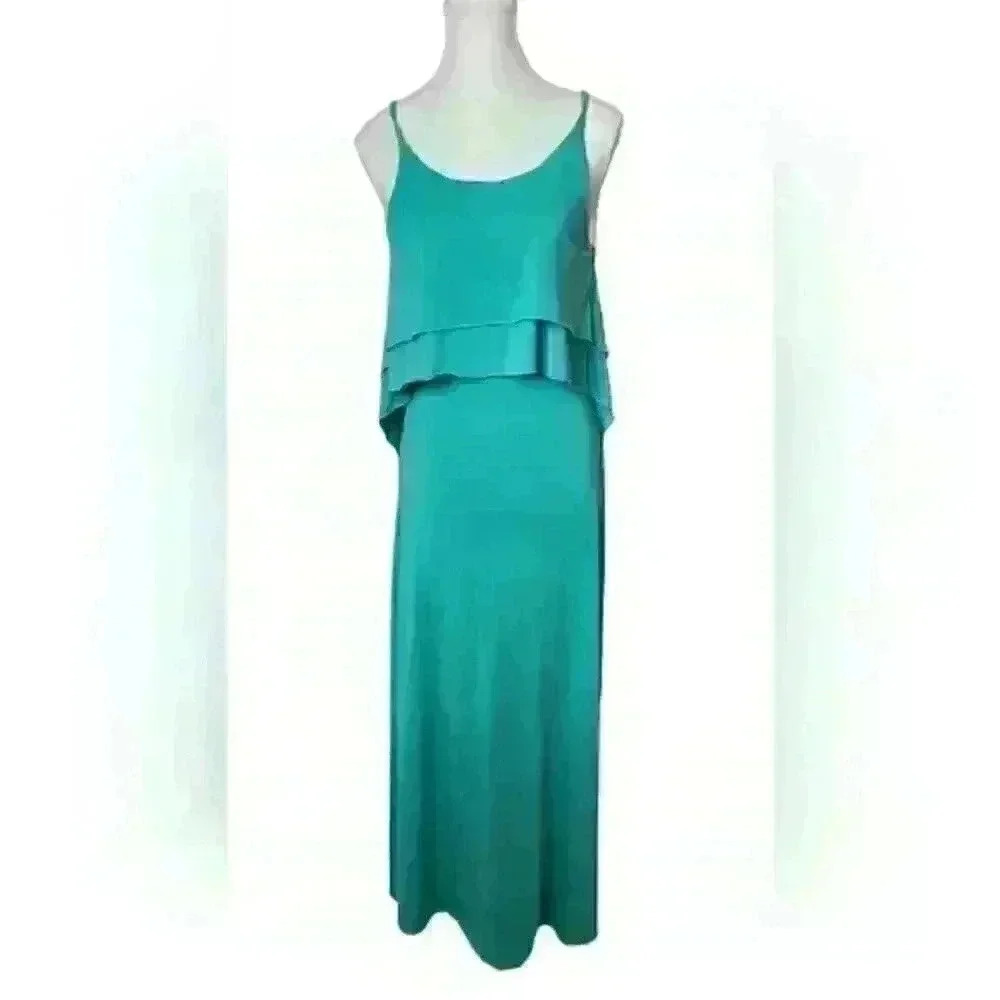 TSU.YA AQUA GREEN MAXI DRESS SIZE XS